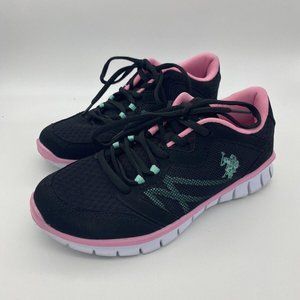 US POLO ASSN Low Top Lightweight Athletic Sneakers Womens Shoes Sz 6.5